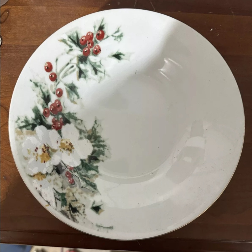 Gibson Designs Yuletide‎  Rimmed Soup Bowl Set Of Four